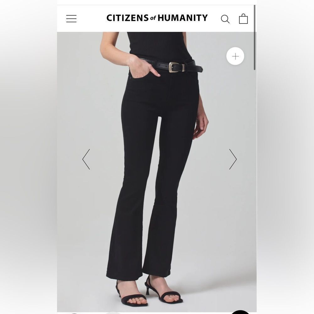 Citizens of Humanity Black Lilah High Rise Bootcut 30” Size 23.